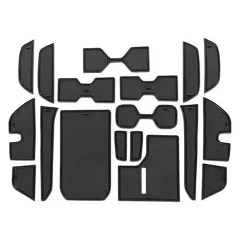 1 комплект противоскользящих накладок на дверные слоты автомобиля для 24 для Toyota PRADO, левая/правая рука, ПВХ, слот для хранения, чашка D I7U7 Left Hand Drive Black-One size