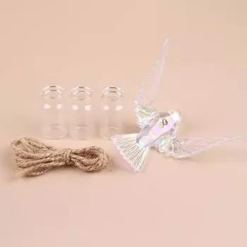 1 комплект прозрачных фигурок летящих птиц подвеска колибри кормушка для воды антимуравьи герметичная кормушка для птиц садовые подвесные украшения