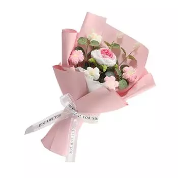 1 комплект пряжи для вязания крючком ручной работы, креативные искусственные цветы, пуховые, новогодний подарок, букет роз, подарок на день рождения, День святого Валентина красный