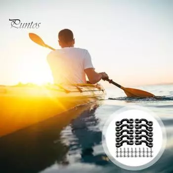 1 комплект, пряжка для веревки для каяка с винтами, шнурок для лодки, C-образная фиксирующая пряжка, детали для каноэ, запасные аксессуары, ремонтный комплект 10 pcs