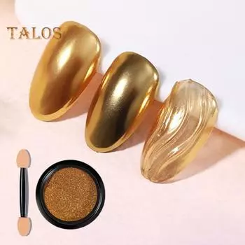 1 комплект пудры для ногтей без раздражения, украшения для дизайна ногтей, гладкие блестящие ногти, сделай сам, пудра для ногтей с кистью, принадлежности для маникюрного салона серебряный