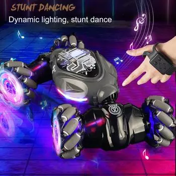 1 комплект пульта дистанционного управления автомобилем с индукцией жестов, развлекательный реалистичный компактный игрушечный автомобиль для трюков 2,4 ГГц для мальчиков красный