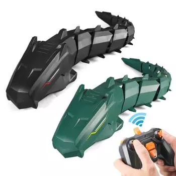 1 комплект пульта дистанционного управления механическая змея водонепроницаемая перезаряжаемая регулируемая скорость детская ванна бассейн 2,4 ГГц зелёный