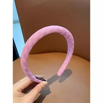 1 комплект Пусан Осень и Зима маленькая парфюмерная вафельная розовая повязка для волос корейская модная повязка на голову новые аксессуары для волос Size fits all