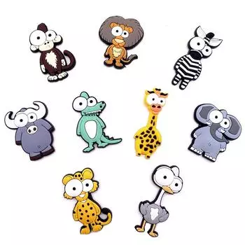 1 комплект ПВХ мультяшных животных на холодильник магниты для детей забавные магниты для декора холодильника магнитные буквы для детей обучающий инструмент
