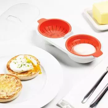 1 комплект яиц-браконьеров, 2 полости, пищевой слив, антипригарное покрытие и крышка, кухонные принадлежности, микроволновая печь, двойные яйца, котел, плита, чаша для кухни оранжевый