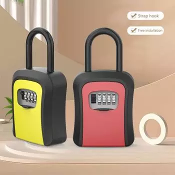 1 комплект ящика для ключей с подвесным крючком. 4-значный пароль. Высокая твердость. Хорошая безопасность. Быстрый сброс. Противоугонный настенный ключ. Безопасный комбинированный замок для дома. зелёный