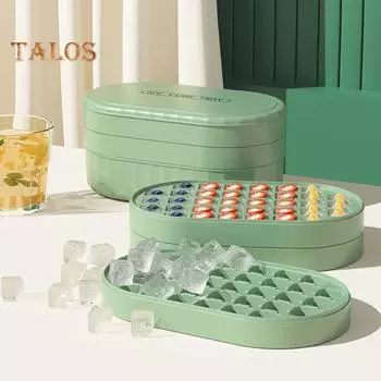 1 комплект ящика для льда DIY большой емкости 2 размера практичная форма для мытья в посудомоечной машине безопасная форма для кубиков льда для еды S зелёный