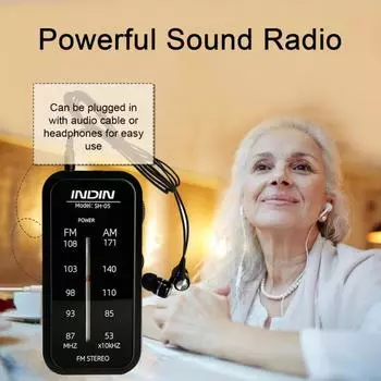 1 комплект радиоприемника с батарейным питанием стерео двухдиапазонный AM FM радио с наушниками и задним зажимом для домашних путешествий чёрный
