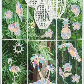 1 комплект радужных призменных электростатических стеклянных наклеек, статические наклейки из ПВХ в виде бабочек