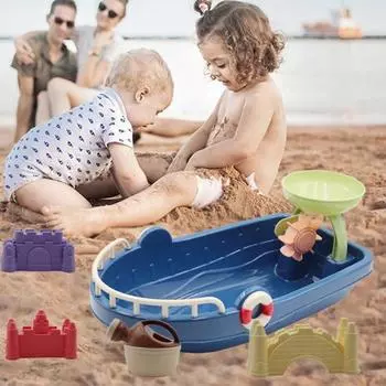 1 комплект развлекательных аксессуаров, экологически чистые семь предметов для детской пляжной игрушки, детские песочницы, набор для строительства замка