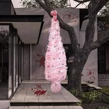 1 комплект, реалистичный надувной поддельный труп, уличный страшный труп, подвесное украшение, жуткий реквизит для фотосъемки на Хэллоуин A