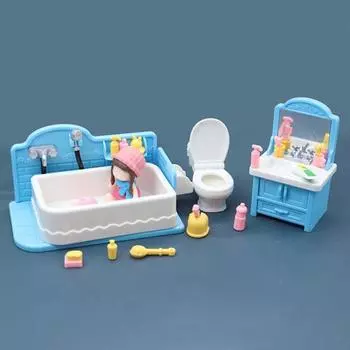 1 комплект реквизита для сцены с прозрачной текстурой, привлекающая внимание водонепроницаемая миниатюрная игрушка для ванной комнаты и туалета