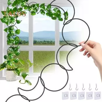 1 комплект решетчатых опор для вьющихся растений, металлическая цепочка в форме звезды, луны, сердца, садовая настенная решетка, цепочка для поддержки лозы, плющ, монстера, плющ, глициния A