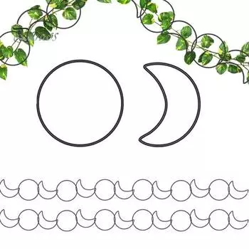 1 комплект решетчатых опор для вьющихся растений, металлическая цепочка в форме звезды, луны, сердца, садовая настенная решетка, цепочка для поддержки лозы, плющ, монстера, плющ, глициния A