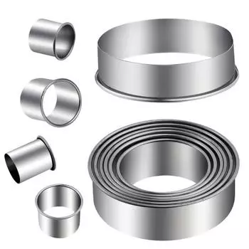 1 комплект, резак для печенья из нержавеющей стали, круглый резак для печенья, легкий инструмент для формирования печенья, кондитерский инструмент для дома B