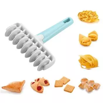 1 комплект роликов для теста, экологически чистый съемный пластиковый инструмент для декорирования колес для кондитерских изделий для домашнего использования синий