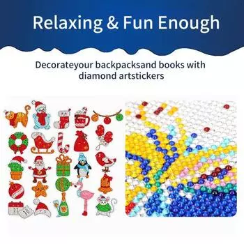 1 комплект, рождественская наклейка со стразами, сделай сам, милый мультяшный узор, наклейка, набор для рукоделия для детей и взрослых