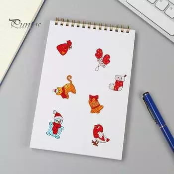 1 комплект, рождественская наклейка со стразами, сделай сам, милый мультяшный узор, наклейка, набор для рукоделия для детей и взрослых разноцветный