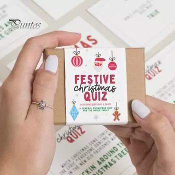 1 комплект, рождественская викторина на общие знания, плотная бумага, забавная интерактивная деятельность, фестиваль, викторина для всей семьи, игра с вопросами и ответами зелёный