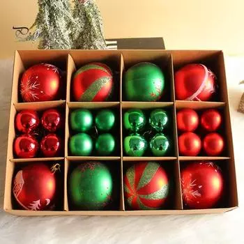 1 комплект, рождественские шары, орнамент, небьющиеся, 4/8 см, пластиковый шар с цветным принтом для праздничной вечеринки, макет сцены, рождественская елка, подвесной декор, сделай сам белый/красный