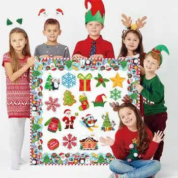 1 комплект рождественских настенных наклеек, веселая рождественская доска объявлений, вырезанные своими руками снежинки, олени, рождественские наклейки для домашнего декора, вечеринки, класса Sets