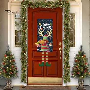 1 комплект рождественских подвесных флагов, простая установка, привлекательный подвесной баннер для праздничных украшений дома
