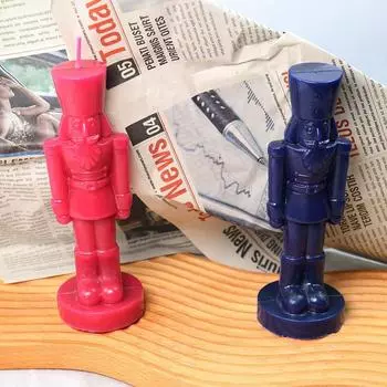 1 комплект рождественских украшений, силиконовая форма для свечей в виде щелкунчика, рождественское украшение своими руками, форма для ужина из соевого воска