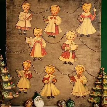 1 комплект рождественских винтажных деревянных флажков в деревенском стиле Санта-Клаус, елка, олень, ангел, для мальчиков и девочек, для домашнего офиса, настенный флаг, баннер, гирлянда, украшение Christmas Tree