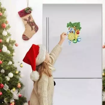 1 комплект рождественской наклейки с алмазной картиной и дрелью, восковая пластина ручной работы для детей A