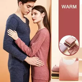 1 комплект(рубашка+брюки) Кашемировые пары сексуальные бесшовные эластичные термобелье комплекты унисекс тонкие длинные кальсоны M