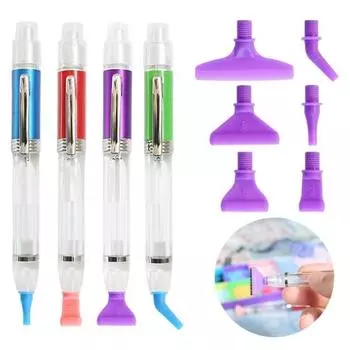 1 комплект, ручка для дрели, светодиодная лампа, набор ручек для рисования со стразами, эргономичная ручка для рисования своими руками со сменными наконечниками для дома серебряный