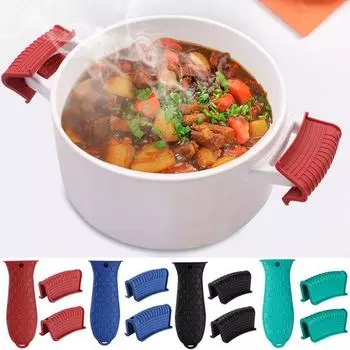 1 комплект, ручка для кастрюли, термостойкая нескользящая противоскользящая ручка для захвата горячей сковороды, тарелка, подъемник для посуды, кухня красный