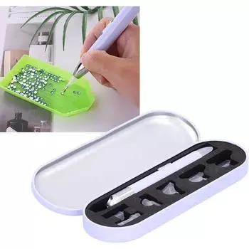 1 комплект, ручка для подсветки ногтей, для дизайна ногтей, набор инструментов для вышивки, USB-перезаряжаемая ручка для подсветки Kit 1 светло-фиолетовый