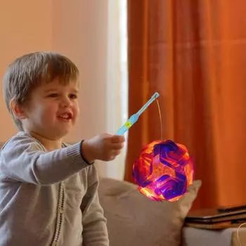 1 комплект, ручной работы, красочный фонарь с шестом, художественный геометрический радужный цветной блок, прозрачная ПВХ-пленка, украшение на Новый год, весенний фестиваль, дети, сделай сам, портативный разноцветный