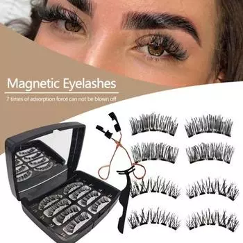 1 комплект съемных 3D-ресниц сверхлегких магнитных накладных ресниц премиум-класса с пинцетом