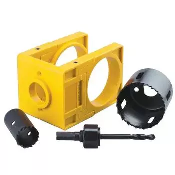1 комплект с направляющим шаблоном комплект для установки дверного замка углеродистая сталь для дверной ручки инструмент для сверления отверстий под ручку желтый ручной инструмент жёлтый