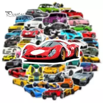 1 комплект самоклеящихся влагостойких наклеек на холодильник, наклейки на шлем гоночного автомобиля, багаж, принадлежности для скрапбукинга Sets