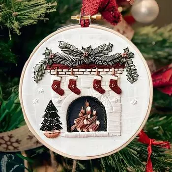1 комплект Счастливого Рождества DIY набор для вышивки Рождеством Наборы для вышивки крестиком