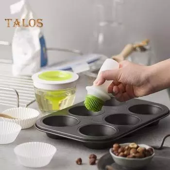 1 комплект, щетка для бутылки силиконового масла, термостойкая многоразовая бутылка для масла для барбекю, бутылка для барбекю, кулинария, выпечка, кондитерские изделия, наметочная щетка, кухонные гаджеты Sets