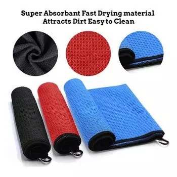 1 комплект щетки для чистки клюшки для гольфа с гибкой щетиной, нелиняющее чистящее полотенце для клюшки со складным набором инструментов для гольфа чёрный