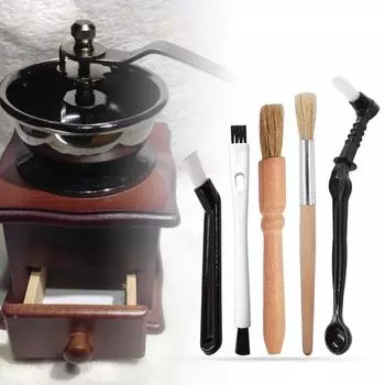 1 комплект щетки для чистки кофемолки с длинной ручкой, противоизносная пищевая эргономичная щетка для заваривания кофе, бытовые принадлежности C