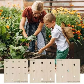 1 комплект семян, шаблон для посадки семян, линейка Dibber, инструмент для прокладки семян с отверстиями, открытый сад, молодые штаны, направляющая для посадки, доска, садовые инструменты 30*30cm чёрный