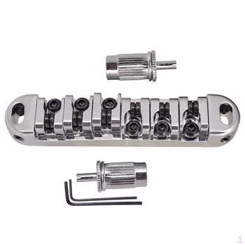 1 комплект, серебряная блокирующая струна, гитарный мостик, роликовое седло, хвостовик для замены LP