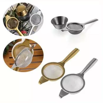 1 комплект, сетчатый заварочный чайник из нержавеющей стали, сито для металлической чашки, сетчатый фильтр с вкладышами и ручкой, кухонный инструмент, заварочный чайник серебряный