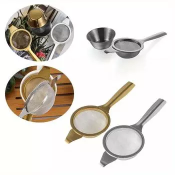 1 комплект, сетчатый заварочный чайник из нержавеющей стали, сито для металлической чашки, сетчатый фильтр с вкладышами и ручкой, кухонный инструмент, заварочный чайник серебряный