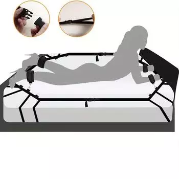 1 комплект секс-бондажа БДСМ комплект для пары SM игры с наручниками, ремни из материала премиум-класса, ограничители, регулируемая длина One Size