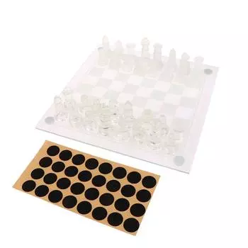 1 комплект шахмат из стекла ручной работы, акриловая шахматная доска, устойчивая к поломкам, шахматная игра