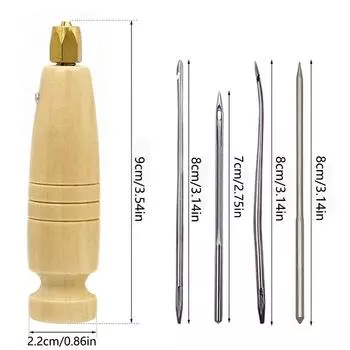 1 комплект шила для шитья кожи, сменный многофункциональный набор инструментов для ремонта обуви, иглы для шитья своими руками, кожевенное ремесло