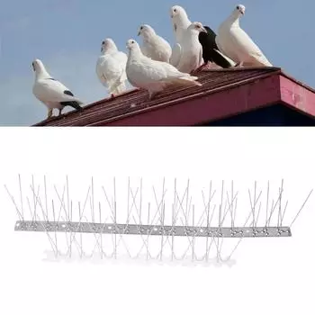 1 комплект шипов для отпугивания птиц из нержавеющей стали для фиксации балконов, крыш, патио, защиты от голубей и птиц Stainless steel 50cm